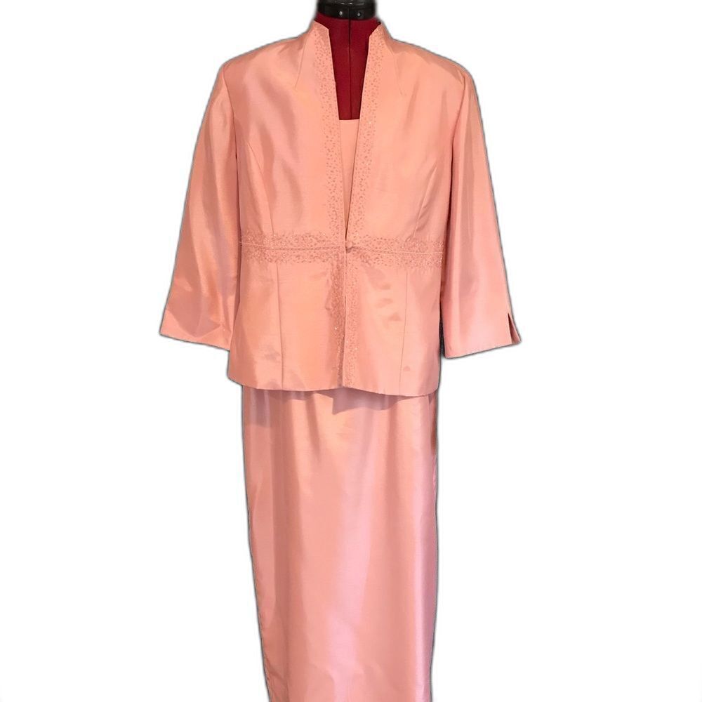 NWT Jessica Howard Jacket Dress Size 12/14 Rose 2-Piece Jacket (14) & Dress (12)